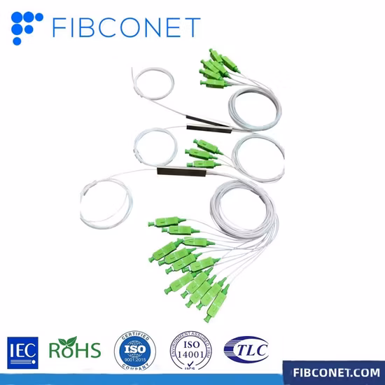FTTH ミニスチールチューブ/プラグイン/モジュール/Lgx/ABS カセットタイプ光ファイバーカプラー Fbt PLC スプリッター